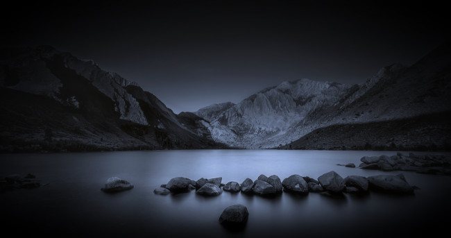 Обои картинки фото природа, реки, озера, озеро, горы, ночь