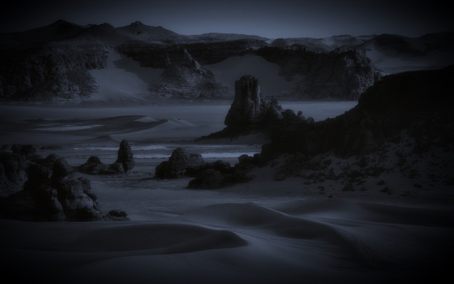Обои картинки фото природа, пустыни, пустыня, ночь