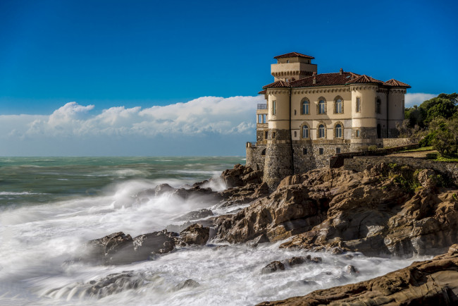 Обои картинки фото castello del boccale, города, замки италии, побережье