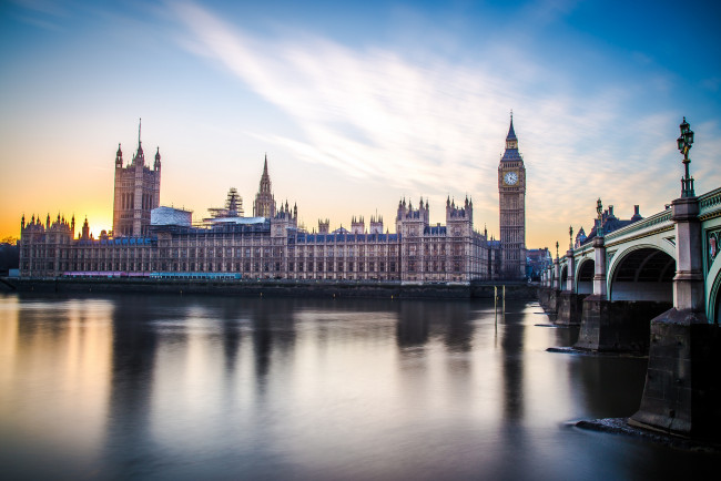 Обои картинки фото houses of parliament, города, лондон , великобритания, простор