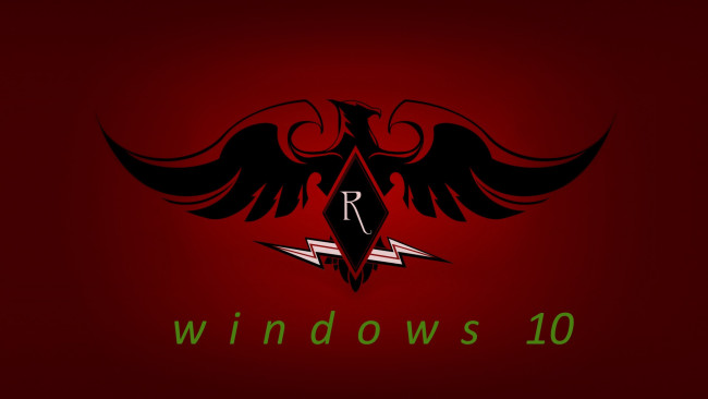 Обои картинки фото компьютеры, windows  10, орел, фон, логотип