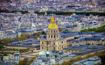 обоя города, париж , франция, панорама, базилика