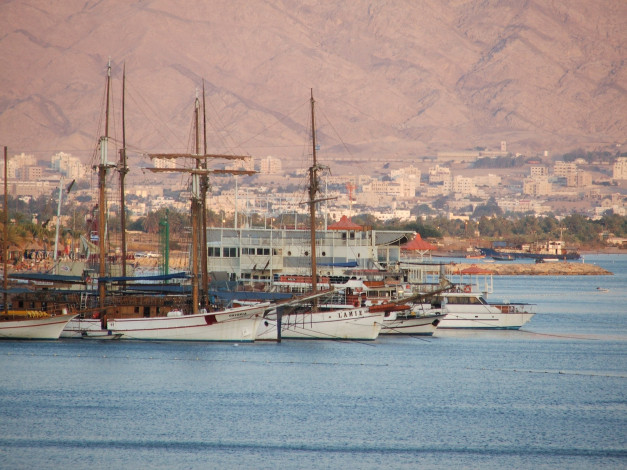 Обои картинки фото eilat, israel, корабли, порты, причалы