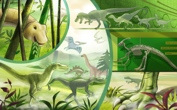 Картинка рисованные животные доисторические