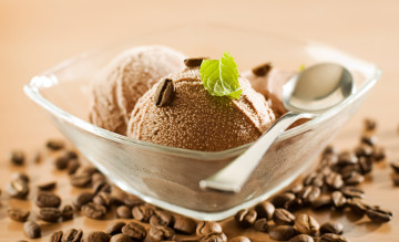 Картинка еда мороженое десерты кофейные зёрна