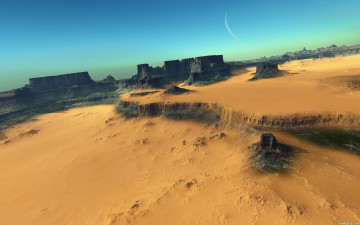 Картинка 3д графика nature landscape природа пустыня пейзаж