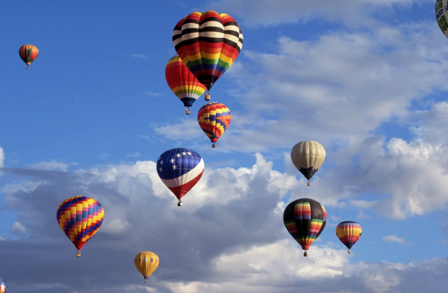 Обои картинки фото авиация, воздушные, шары, полёт