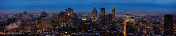 Картинка montreal города огни ночного монреаль канада ночь панорама