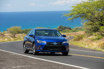 обоя автомобили, toyota, se, hybrid, camry, 2015г, синий