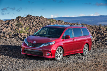 Картинка автомобили toyota вишневый 2015г se sienna