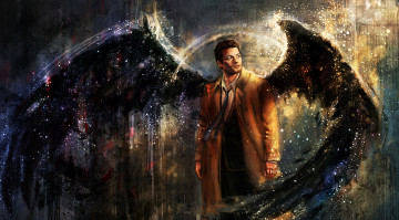 Картинка фэнтези ангелы supernatural ангел сверхестественное сериал cas castiel