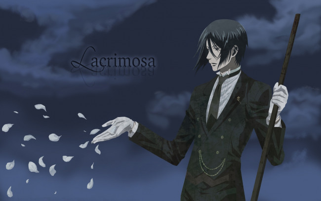 Обои картинки фото аниме, kuroshitsuji, тёмный, дворецкий, sebastian, michaelis