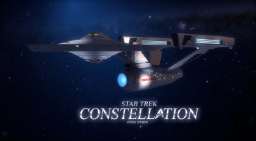 обоя видео игры, star trek constellation, вселенная, полет, космический, корабль