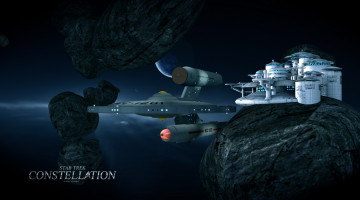 Картинка видео+игры star+trek+constellation вселенная полет космический корабль метеориты