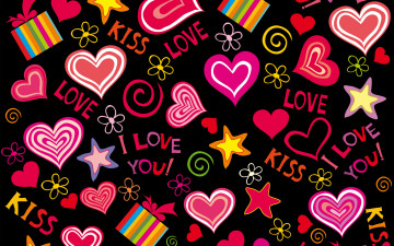 Картинка праздничные день+святого+валентина +сердечки +любовь hearts valentine romantic vector sweet love сердечки любовь background