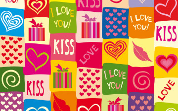 обоя праздничные, день святого валентина,  сердечки,  любовь, colorful, sweet, сердечки, любовь, background, romantic, hearts, love, i, you