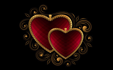обоя праздничные, день святого валентина,  сердечки,  любовь, сердечки, metal, love, gold, hearts, luxury