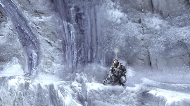 Обои картинки фото call of duty,  modern warfare 2, видео игры, скалы, лед, мужчина