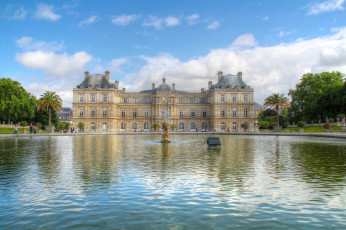 обоя jardin du luxembourg paris, города, париж , франция, дворец