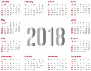 обоя календари, 3д-графика, фон, календарь, 2018