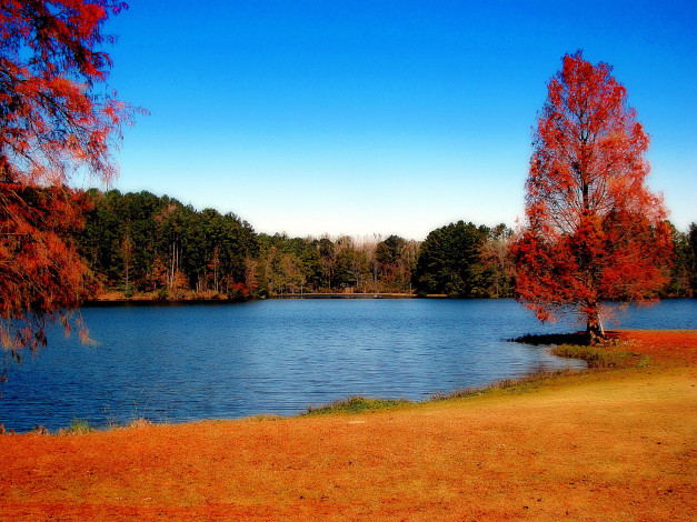Обои картинки фото природа, реки, озера, осень, озеро