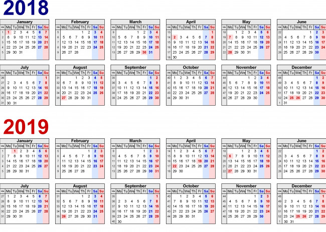 Обои картинки фото календари, рисованные,  векторная графика, 2018, календарь, фон