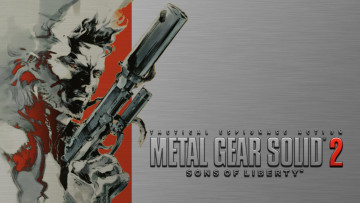 обоя видео игры, metal gear solid 2, мужчина, пистолет, взгляд, фон