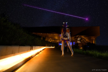 Картинка девушки -+креатив +косплей небо звезда здание костюм посох ночь