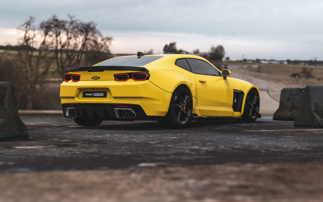 Обои картинки фото chevrolet camaro rs bumble bee new vision, автомобили, 3д, chevrolet, camaro, rs, bumble, bee, new, vision