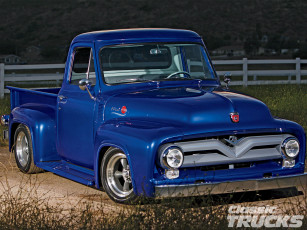 Картинка 1955 ford f100 автомобили custom pick up