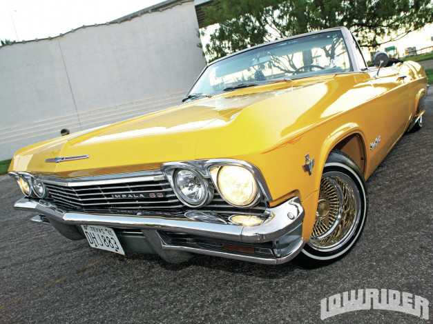 Обои картинки фото 1965, chevrolet, impala, ss, convertible, автомобили