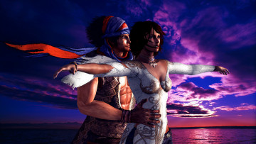 Картинка видео игры prince of persia 3d закат женщина мужчина