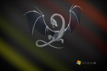 Картинка компьютеры windows логотип дракон фон
