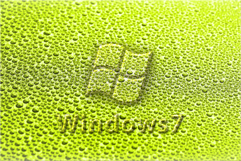 обоя компьютеры, windows, vienna, зеленый, капли, фон, логотип