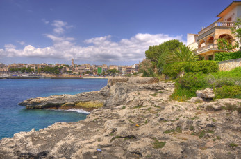 Картинка испания mallorca города пейзажи дома побережье море