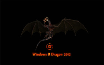 Картинка компьютеры windows дракон логотип фон