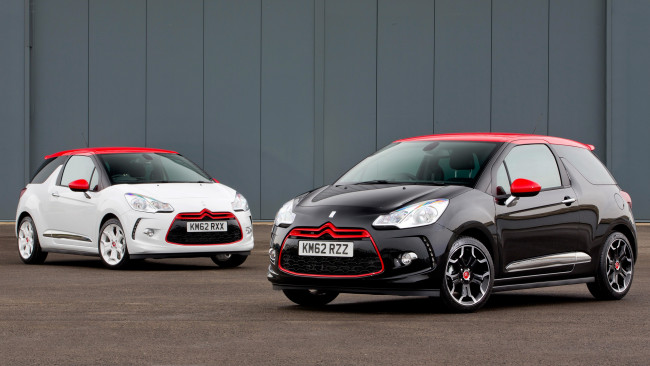 Обои картинки фото 2013, citroen, ds3, red, special, editions, автомобили, черный, белый