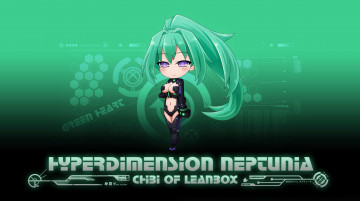 Картинка аниме hyperdimension+neptunia green heart фон девочка арт akiranyo vert hyperdimension neptunia