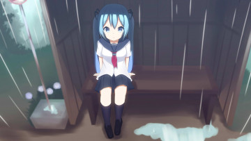 Картинка аниме vocaloid фон взгляд девушка