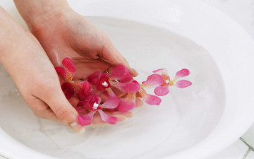 Картинка разное руки лепестки орхидеи