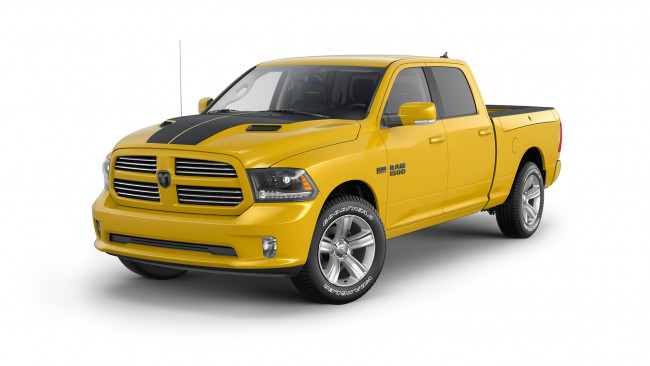 Обои картинки фото dodge ram 1500 stinger yellow sport 2016, автомобили, ram, dodge, 2016, yellow, stinger, 1500, sport