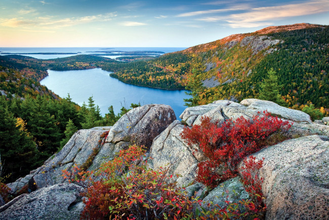 Обои картинки фото jordan pond,  maine,  acadia national park, природа, пейзажи, acadia, national, park, jordan, pond, maine