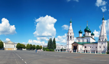 Картинка Ярославль россия города -+православные+церкви +монастыри площадь ярославль церковь здания