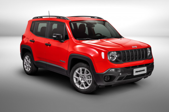 Обои картинки фото автомобили, jeep, 2019 jeep renegade, красный, джип ренегат, американские автомобили