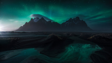 Картинка природа горы гора вестрахорн исландия