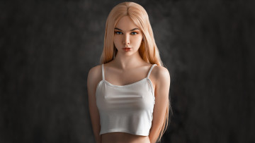 Картинка бестия девушки -+лица +портреты girl nipples beautiful model blonde tank top