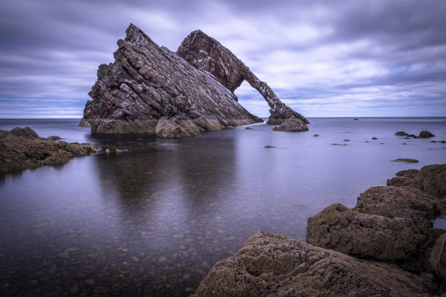 Обои картинки фото bow fiddle rock, scotland, природа, побережье, bow, fiddle, rock