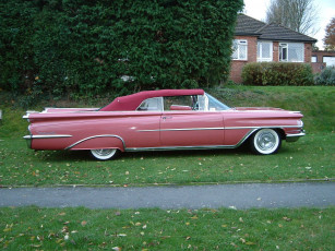обоя oldsmobile, convertible, pink, 1959, автомобили