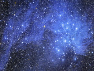 Картинка м45 космос галактики туманности