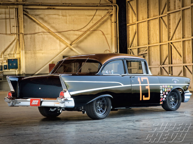 Обои картинки фото 1957, chevy, 210, автомобили, chevrolet